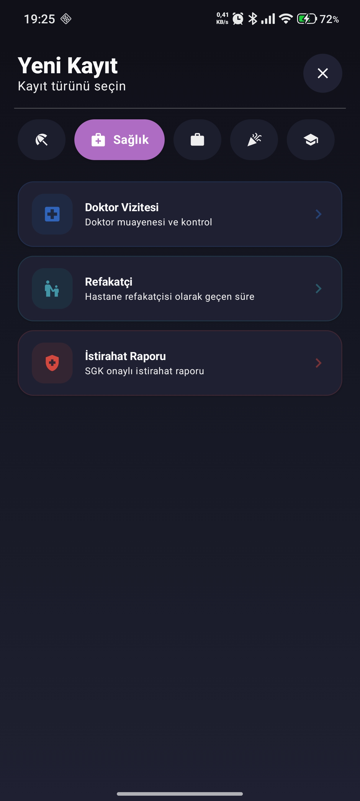 Sağlık türleri