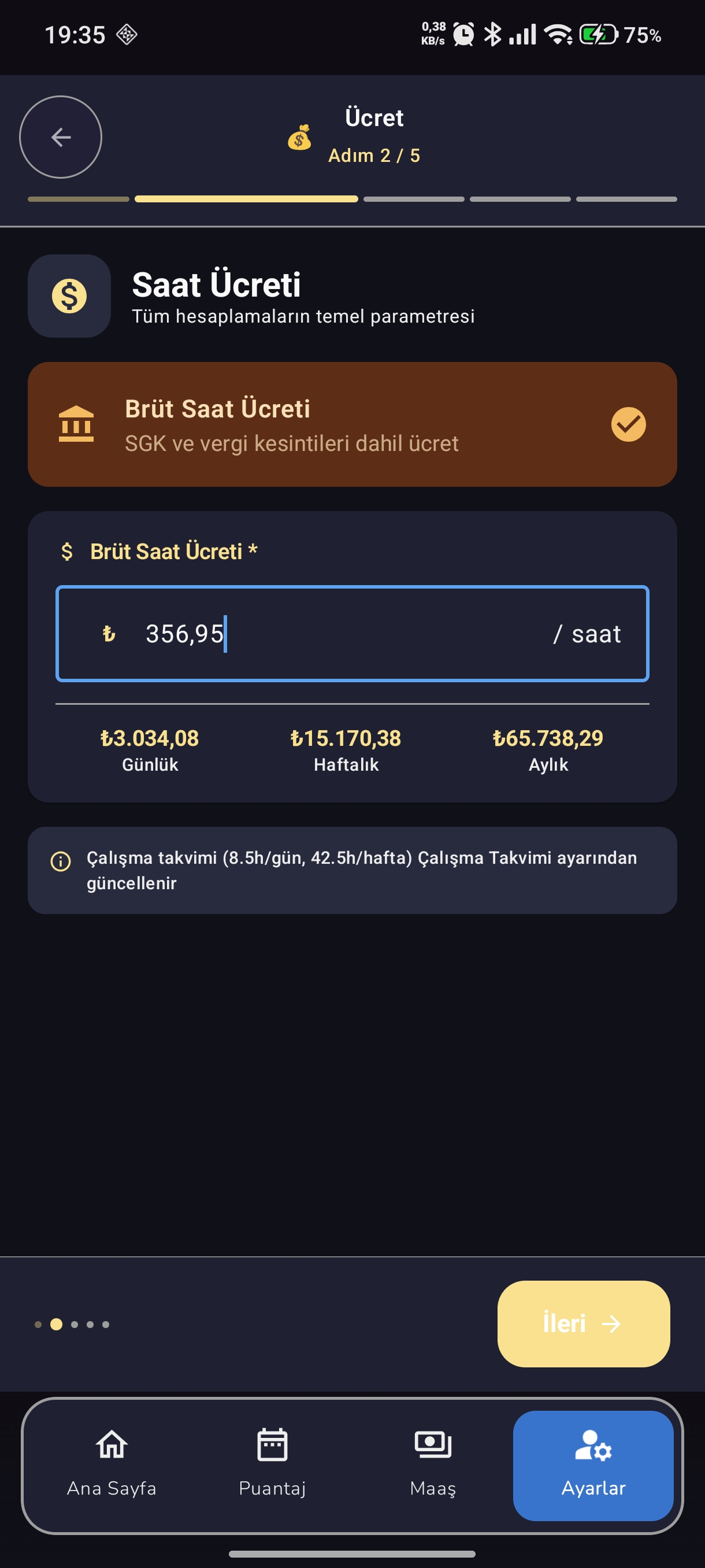 Saat Ücreti
